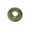 M10-1.25 Yellow zinc colorful zin-plated hex flange nut without serrated carbon steel Grade 4 grade 8 grade6